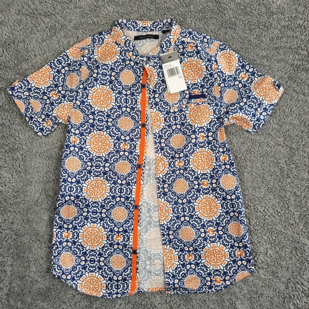 Sean John Multicolor Short Sleeve Shirt Cotton Button Down 100% Cotton New/Tags